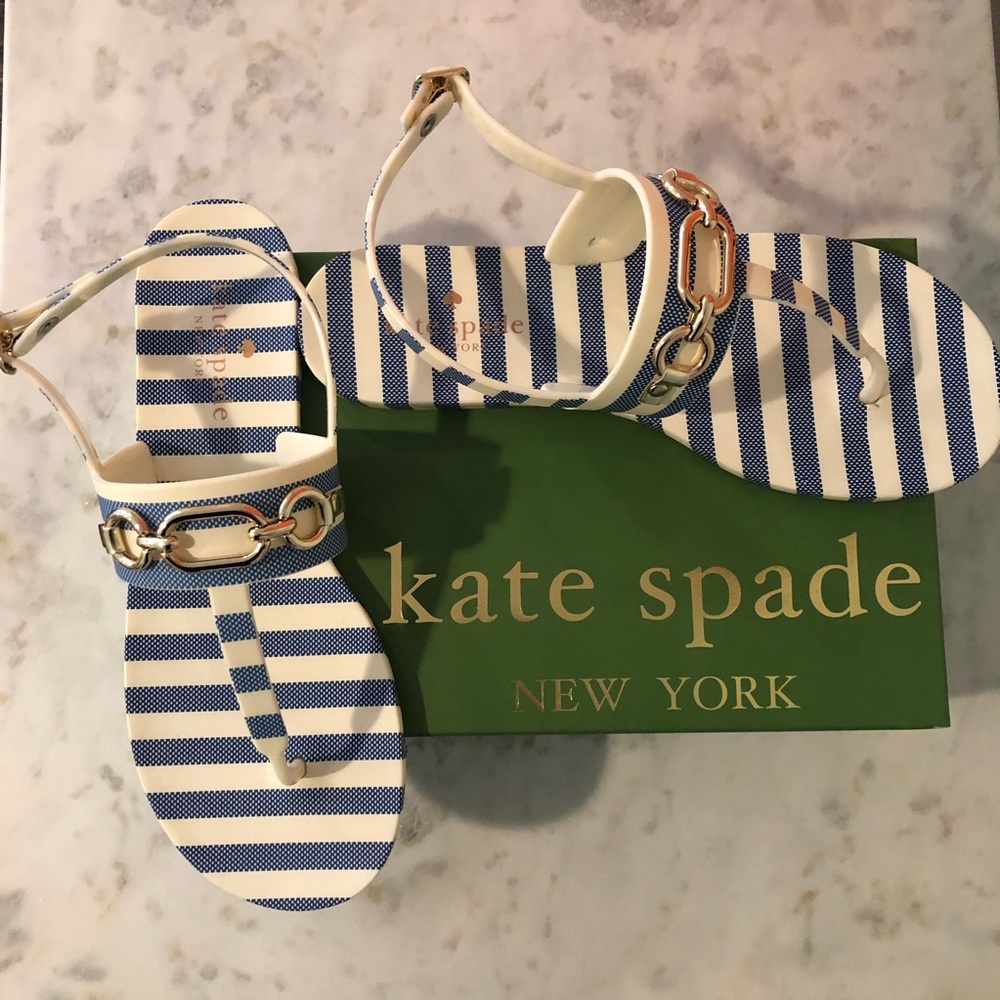 Kate Spade Polly Blue/Cream Jelly Sandal